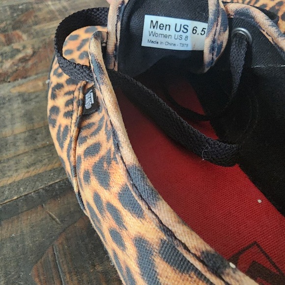 Vans Authentic Leopard Animal Print Sneakers Womens 8, Mens 6.5 Edgy Skater Y2K - Picture 7 of 9